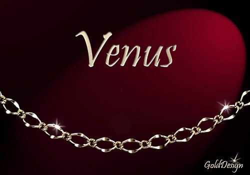 Venus - náramek zlacený